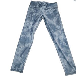 Threads 4 Thought ReActive Tie Dye Leggings Blue Gray L Yoga Ethical Fashion Eco